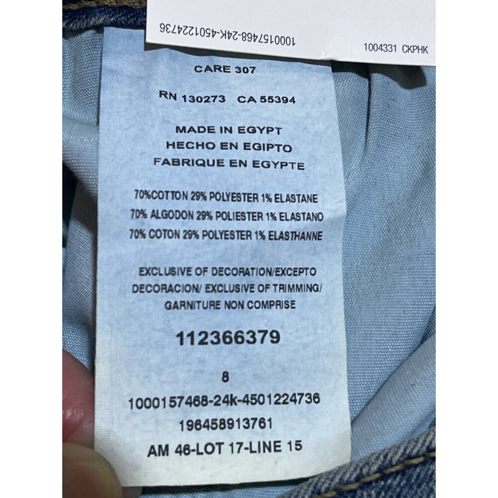 Lee Womens Size 8 Capri Jeans WILD CHARGE Cotton Blend Blue 23" inseam - Picture 4 of 4